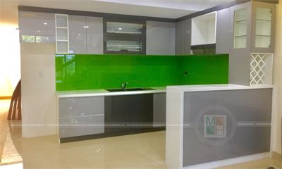 THI CÔNG TỦ BẾP ACRYLIC AN CƯỜNG - CHỊ TÂM - CẨM LỆ