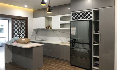 THI CÔNG TỦ BẾP ACRYLIC CHỊ HÂN